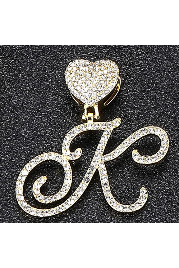 Gold Initial Letter Pendant Charm Anklet Punk Hip Hop Anklet Link Necklace Ankle Bracelet Gold Anklets For Women Rhinestones Filled Chain