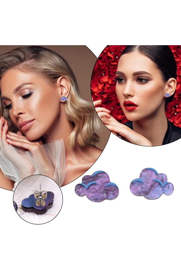 Little Cloud Acrylic Stud Earrings For Women Little Cloud Stud Earrings