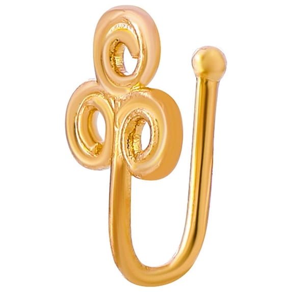 QIQUWOHUL Nose Cuff Non Piercing Nose Rings Hoop Fake Piercings Adjustable Clip On Nose Cuff For Women Men