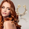thumbnail image 1 of QIQUWOHUL Nose Rings Hoops C-shaped Point Drill Nose Rings Nose Ring False Nose Nail Fake Nose Piercings Fashion Nose Jewelry, 1 of 4