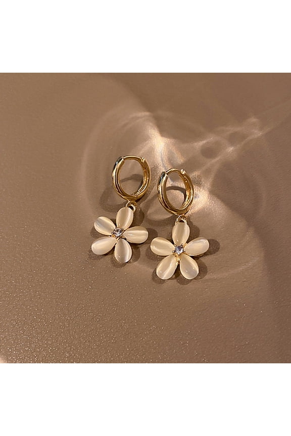 Opal Flower Earrings Temperament Sweet All Earrings Earrings