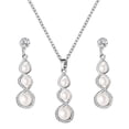 thumbnail image 1 of QIQUWOHUL Pearl Jewelry Set Freshwater Cultured Pearls Pendant Necklace Teardrop Pearl Dangling Earrings Cubic Zirconia Pearl Wedding Jewelry Set For Bridal Women Bridesmaids & Br, 1 of 8