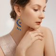 thumbnail image 1 of QIQUWOHUL Retro National Wind Earrings European And American Fashion Bohemian Color Resin Rhinestone Earrings Female, 1 of 5