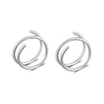 thumbnail image 1 of QIQUWOHUL S925 Silve Double Nose Hoop Ring For Piercing Nose Hoop, Nose Ring Hoop For Women, Spiral Nose Hoop For Girls, Nostril Piercing Jewelry, 1 of 9