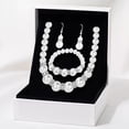 thumbnail image 1 of QIQUWOHUL Silver Pearl Set Natural Freshwater Pearl Necklace Set Includes Stunning Necklace Bracelet And Earrings Jewelry For Women, 1 of 9