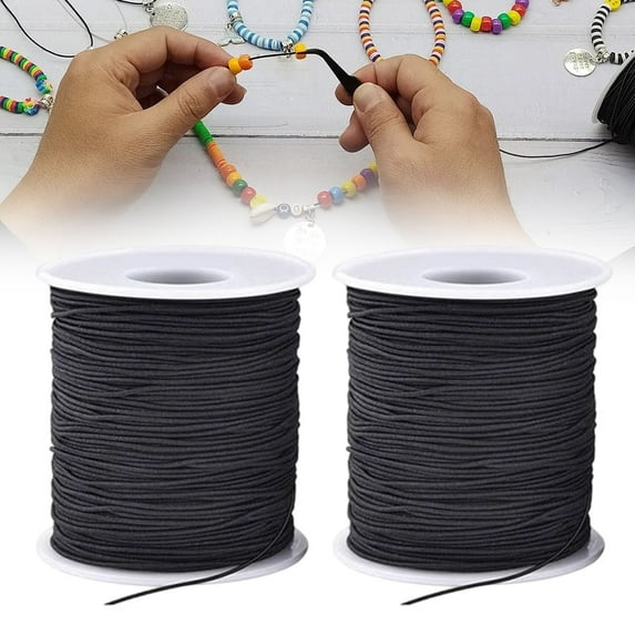 QIQUWOHUL Stretchy String For Bracelets 4/2 1 Mm Sturdy Elastic String Elastic For Jewelry Making Necklaces Beading