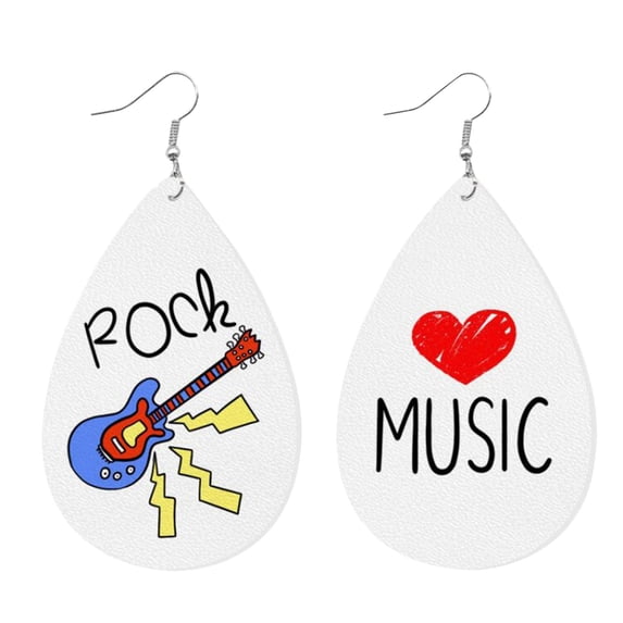 QIQUWOHUL Tie Dyed Gradient Leather Earrings Water Drops Nurses Pencil Earrings Teacher Earrings