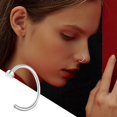 thumbnail image 1 of QIQUWOHUL Trendy Stainless Nose Ring Personalized Nose Ring C Studded Nose Piercing Decorative Jewelry Showing Unique Charms Suitable For Many Occasions, 1 of 9