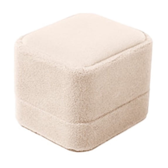 QIQUWOHUL Velvet Jewelry Box Plush Ring Box Bracelet Necklace Box Jewelry Box Luxury Red Warm Beige Fresh Green And Elegant Grey Flannel Jewelry Box High End Plush