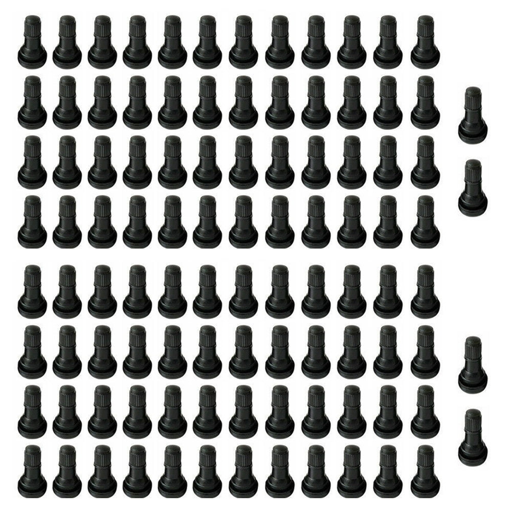 100X GUMMIVENTILE TR413 Snap-In Reifenventile Ventile für Schlauchlose