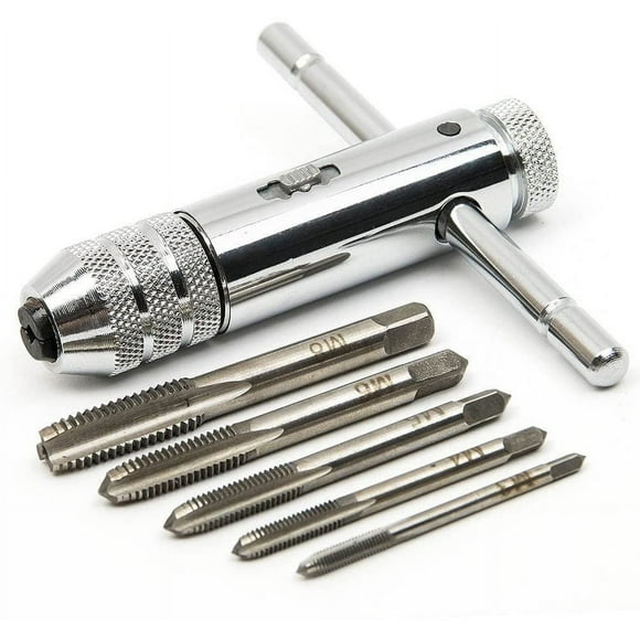 QISF TXZSYD-5, T-Handle Ratchet Tap Wrench 5 Piece