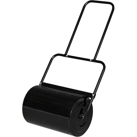 QISHENSHUI Lawn Roller Water Filled Pull Behind 20inch Garden Drum Roller Push/Tow Behind, Water/Sand Filled Roller for Garden, Lawn, Backyard (Black)