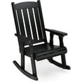 thumbnail image 1 of QISHENSHUI Outdoor Rocking Chair, Heavy Duty 600 LBS Wooden Rocking Chair with Comfortable Backrest, Weatherproof Patio Rocker with Ergonomic Design, Garden, Black, 1 of 7