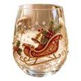 thumbnail image 1 of QISIWOLE 2D Christmas Glass Art Cup, Stemless Wine Glasses with Santa Snowman Reindeer Tree, Drinking Glasses for Coffee Cocktails Whiskey Soda, Xmas Home Bar Holiday Decor, Unique Christmas Gift, 1 of 8