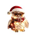 thumbnail image 1 of QISIWOLE 2D Christmas Owl with Glasses Hat Scarf Tree Ornament, Festive Hanging Decoration, 3.15 x 3.15 in Plastic Ornament, for Christmas Tree and Holiday Decor, 1 of 7