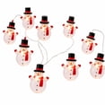thumbnail image 1 of QISIWOLE 9.8ft Snowman Christmas String Lights, Cute Snowman Figure Lights, Plastic Lights for Christmas Tree Mantel Window Party Decor, 1 of 7