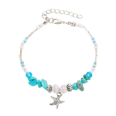 QISIWOLE Ankle Bracelet for Women Girls Adjustable Shell Starfish Handmade Boho Hawaiian Beach Seashell Jewelry for Girls Deals