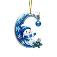 thumbnail image 1 of QISIWOLE Blue Christmas C-Letter Ornaments with Snowman Design, 3.15 Plastic Initial Alphabet Hanging Ornament, Personalized Gift for Christmas Tree Indoor Home Decor, 1 of 7