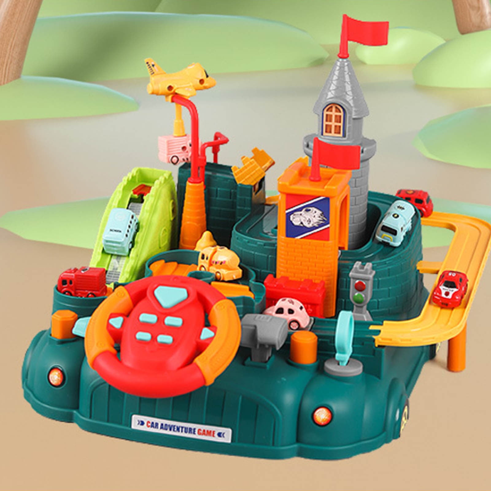 QISIWOLE Car Rescue Adventure Toys for 3 4 5 6 7 8 Years Old,Race Car