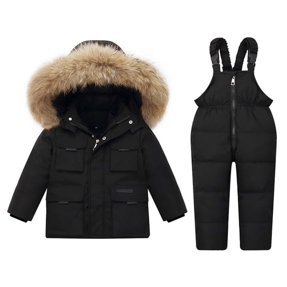 QISIWOLE Child's Baby Boy's Girl's Down Warm Jacket Coat Jumpsuit Rompers Suit Winter Windproof Ski Suit, clearance under 5