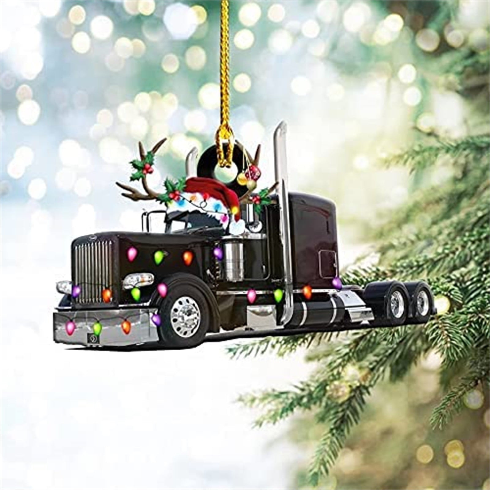 Hanging Farmhouse Dashing Through the Snow Christmas Truck 