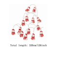 thumbnail image 1 of QISIWOLE Christmas Red Snowman LED String Lights, 10.5ft Plastic Cord with Santa Face Bulbs and USB Plug, Warm Ambiance Glow for Tree Mantel Window Party, 10.5ft, 1 of 8