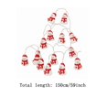 thumbnail image 1 of QISIWOLE Christmas Red Snowman LED String Lights, 4.9ft Plastic Cord with Santa Face Bulbs and USB Plug, Warm Ambiance Glow for Tree Mantel Window Party, 4.9ft, 1 of 8