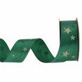 thumbnail image 1 of QISIWOLE Christmas Ribbon, 30 FT x 0.98 In Polyester Roll with Tree Print, for Gift Wrapping, Wreath Bows, Holiday Garland and Party Decorating, Green Star Ribbon, 1 of 8