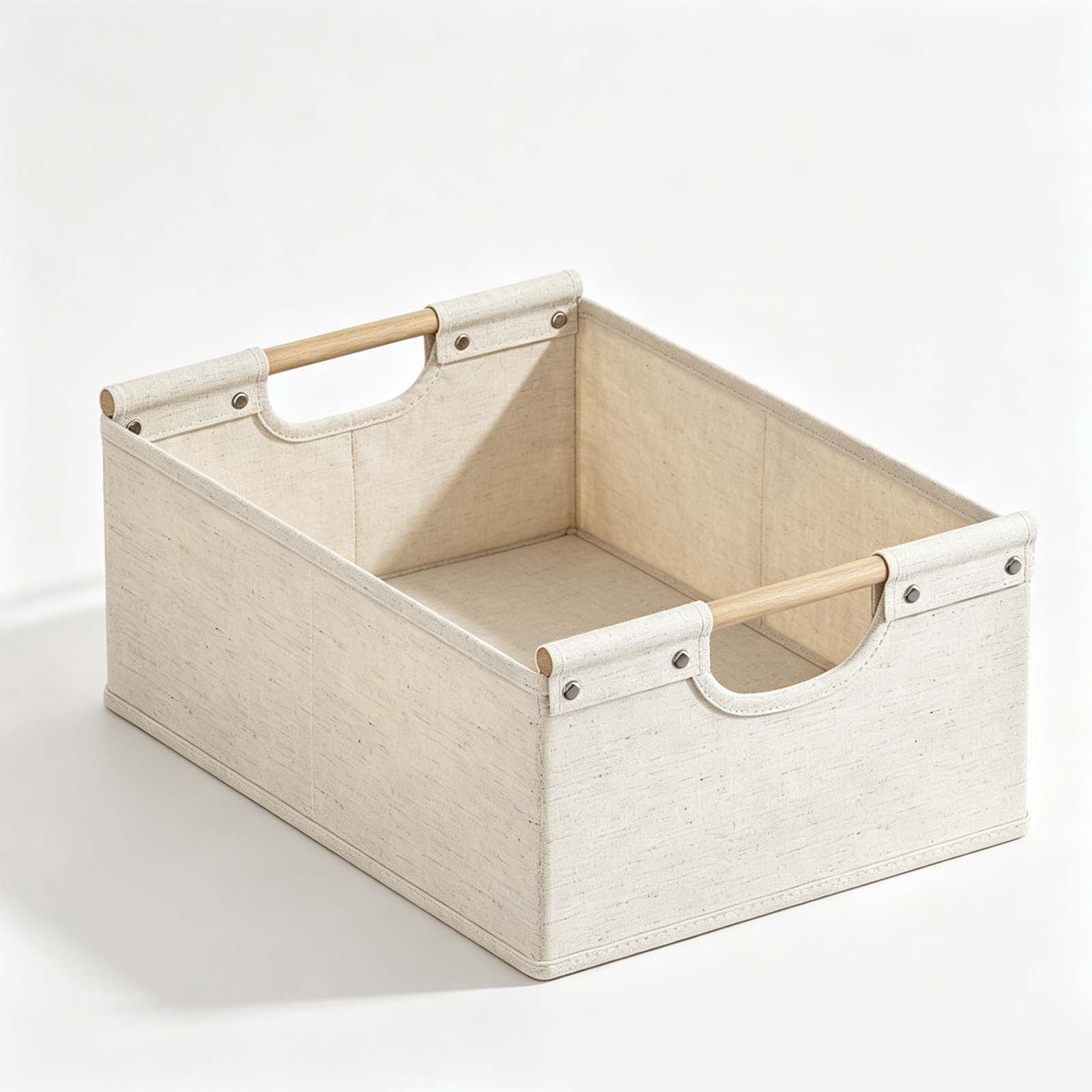 QISIWOLE Collapsible Fabric Storage Bin, 17.72 x 7 x 12.2 Inch Woven ...