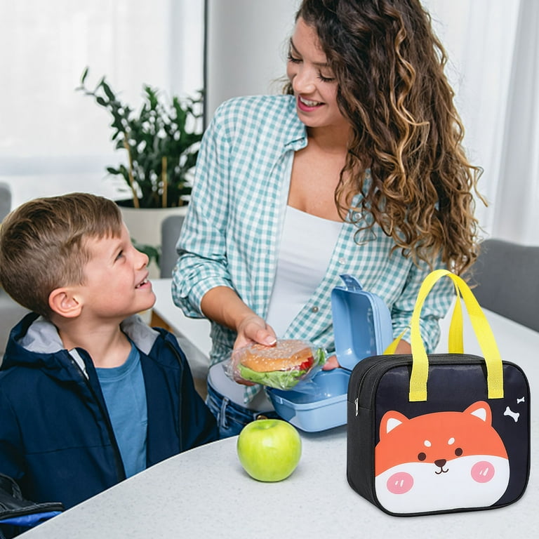 QISIWOLE Cute Cartoon Lunch Box Insulated Meal Bag Dog Whale Fox Sealion  Penguin Lunch Bag Reusable Snack Bag Food Container For Boys Girls Men Women  School Work Travel Picnic 