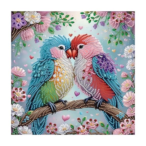 QISIWOLE DIY Birds Diamond Art Kits for Beginners, 12×12inch Diamond Painting Kits for Adults , Diamond Artwork Kit for Home Indoor Wall Decoration, Gift for Woman & Craft Lover