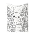 thumbnail image 1 of QISIWOLE DIY Coloring Blanket for Kids with 24 Color Markers, Color Fillable Flannel Blanket, Soft Cozy Blankets for Everyday Use Home Decor Birthday Gifts, Axolotl Themed, 1 of 6