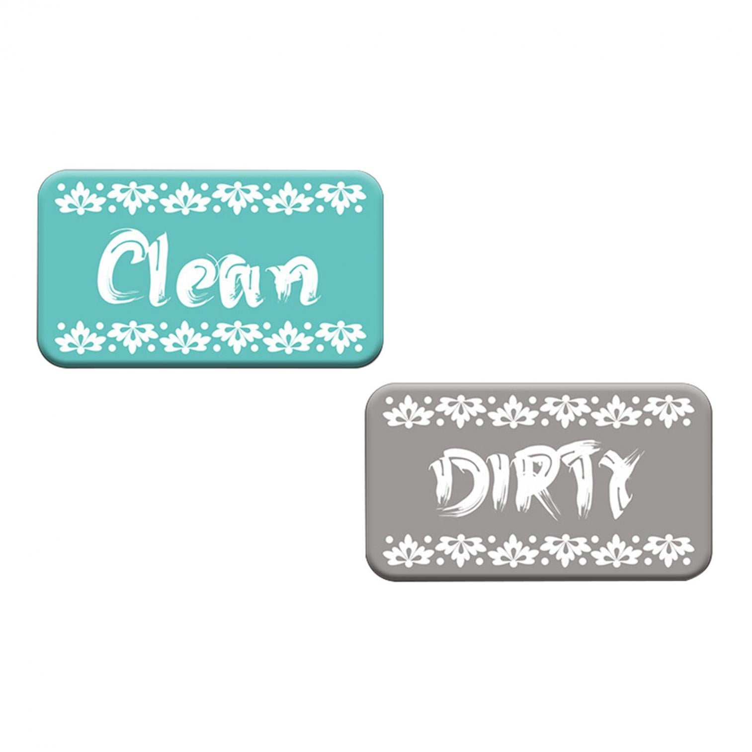 Qisiwole Dirty Clean Dishwasher Magnet,Dishwasher Magnet Clean Dirty Sign for Dishwasher Dish Bin That Says Clean or Dirty Dish Washer Refrigerator