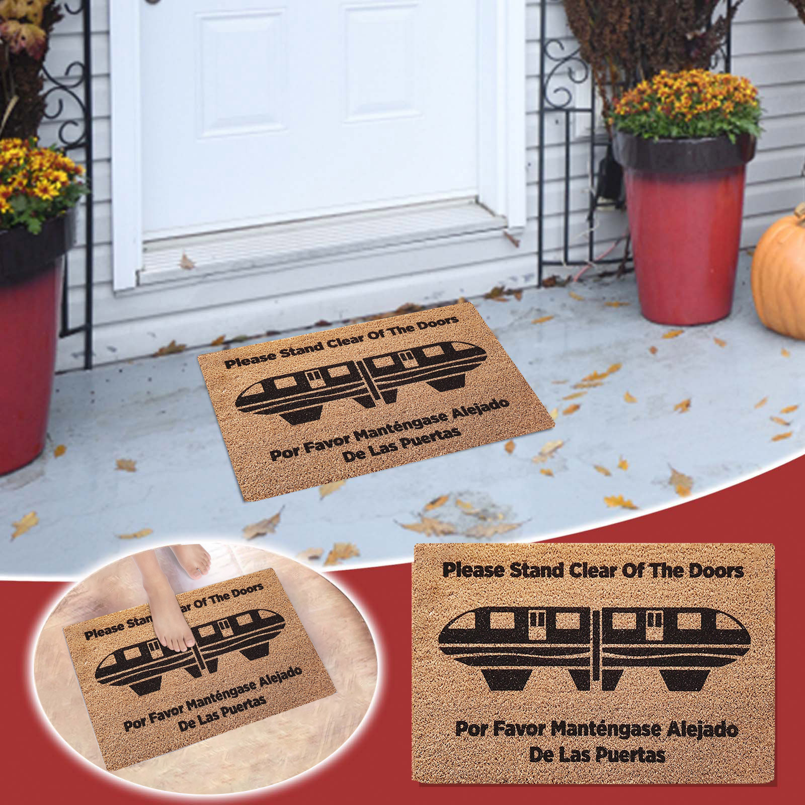 QISIWOLE Doormat Funny Front Door Mat- Fall Thanksgiving Doormat Fall Doormat Halloween Doormat Rubber Non Slip Backing Funny Doormat for Outdoor/Indoor Uses 23.6"(W) X 15.7"(L) - image 1 of 9
