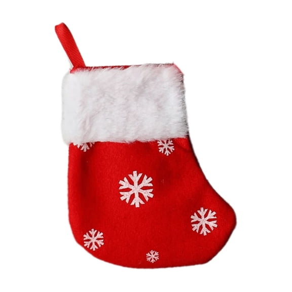 QISIWOLE Festive Christmas Stocking, 18 Inch Faux Fur Cuff Soft Felt Hanging Decoration, Fill With Candy Treats for Holiday Party Fireplace Mantel Tree