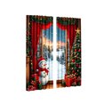 thumbnail image 1 of QISIWOLE Festive Christmas Themed Decorative Curtains, 2 Pack 65x29in Polyester Fabric with Rod Pocket, Holiday Window Display for Living Room Bedroom Party, Snowman Red Curtain Scene, 1 of 6