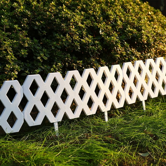 QISIWOLE Flexible Fence Edging - Decorative Pickets (23.2" W x 11.8" H), Interlocking Design for Circle, Corner, or Straight Fences for Lawn Flowerbeds Plant Borders Decor