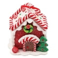 thumbnail image 1 of QISIWOLE Gingerbread House Christmas Ornament with Candy Decor, 2.87 x 2.80 in Plastic Mini House Pendant for Christmas Tree and Holiday Party Decor, 1 of 7