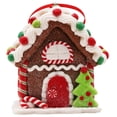 thumbnail image 1 of QISIWOLE Gingerbread House Christmas Ornament with Candy Decor, 2.87 x 2.80 in Plastic Mini House Pendant for Christmas Tree and Holiday Party Decor, 1 of 7