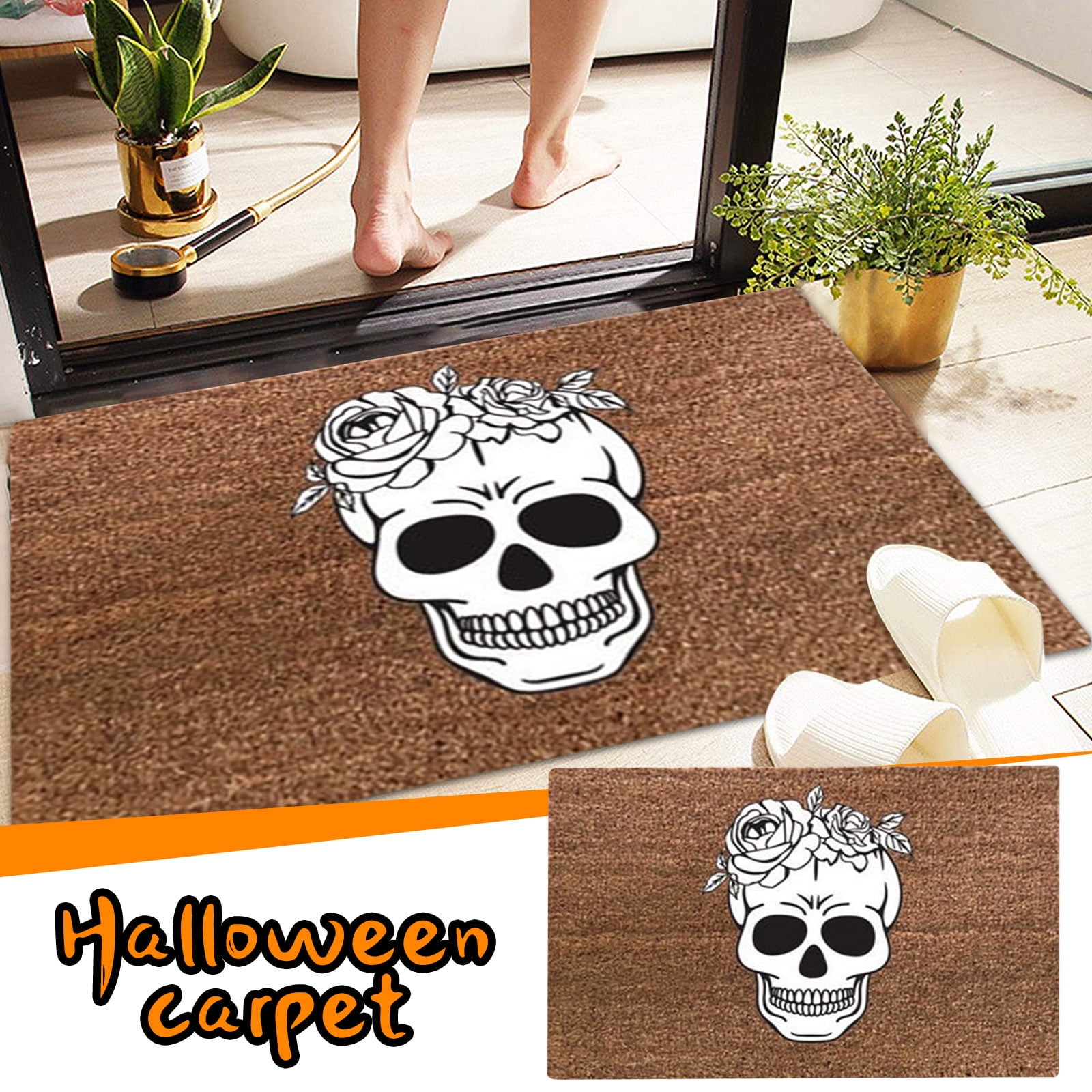 QISIWOLE Halloween Doormat Mat, Outdoor Mat, Large Front Door Mat Indoor Entrance Mat
