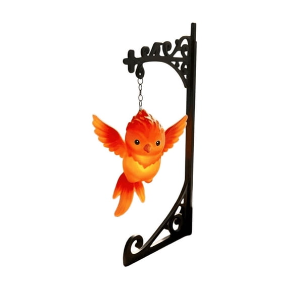 QISIWOLE Hanging Bird Shelf Lamp, Animal Book Light Decorative LED Ornament, 3.94 x 1.97 in Iron, for Bookshelf Reading Nook and Desk Decor