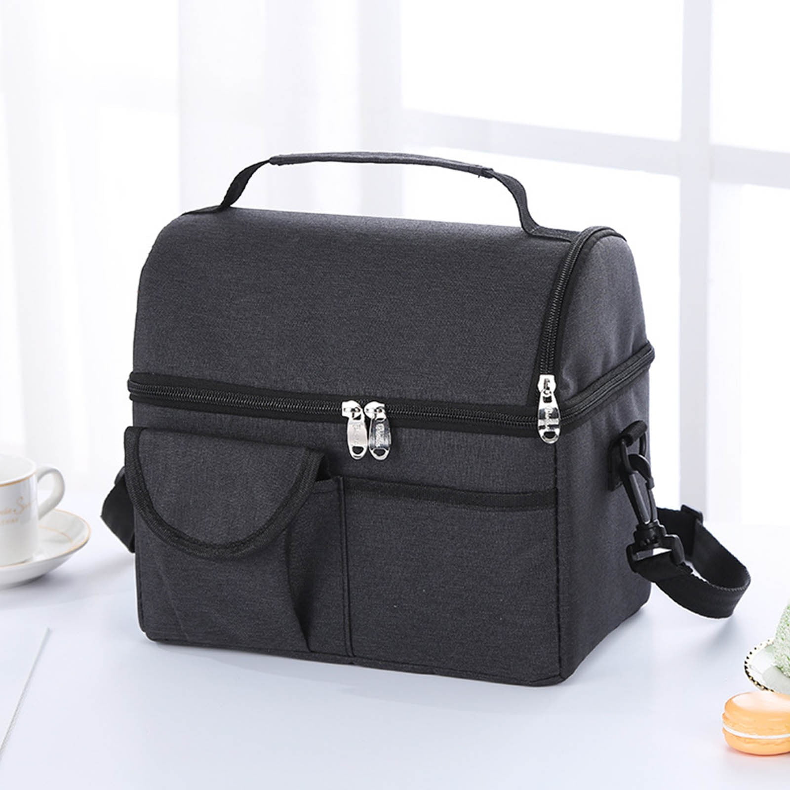 QISIWOLE Lunch Box for Men Women Adults Small Multiple Pockets Lunch ...