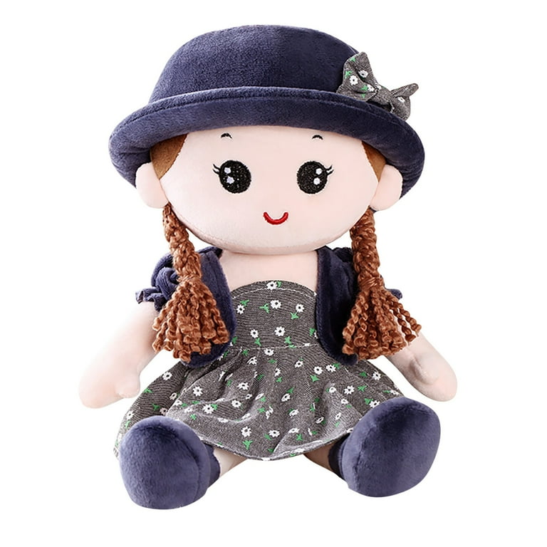 QISIWOLE Plush Toys Baby Girls Soft Doll Cute Cuddly Stuffed Toy Girl Decoration Companion Toys Doll Deals