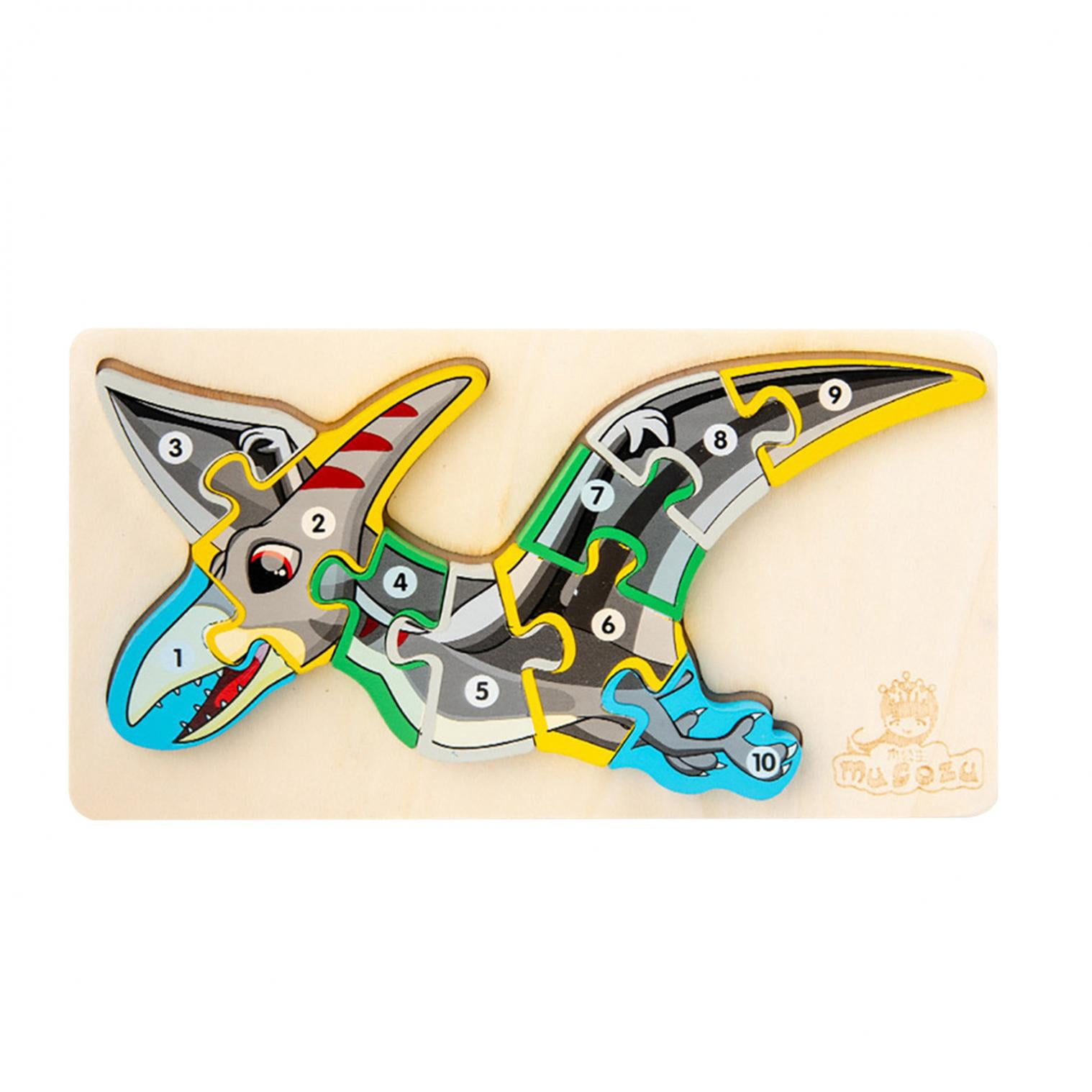 "QISIWOLE Puzzle Toys Toddler Puzzles 6 Pack Dinosaur Wooden Puzzle for ...