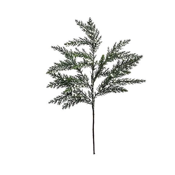 QISIWOLE Artificial Cedar Branch Frosted White Berry Realistic Holiday Centerpiece Decor 5 Count