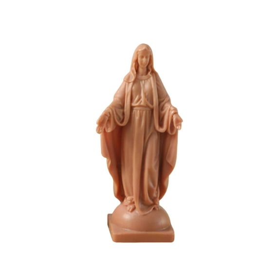 QISIWOLE Sacred Heart of Jesus Statue with Prayer Card, Religious Catholic Mini Jesus Figurine for Car Dashboard Home Office Table Decor Plastic Jesus Statue, 3 Inch