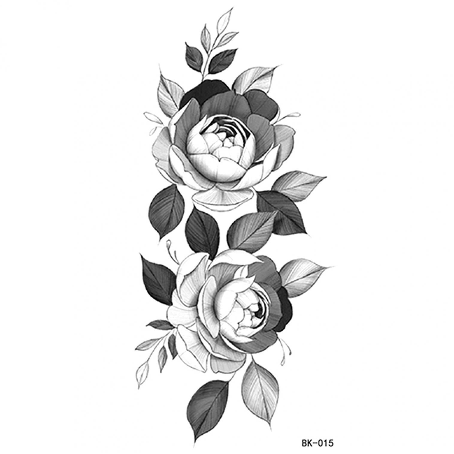 Black rose with strings tattoo idea | TattoosAI