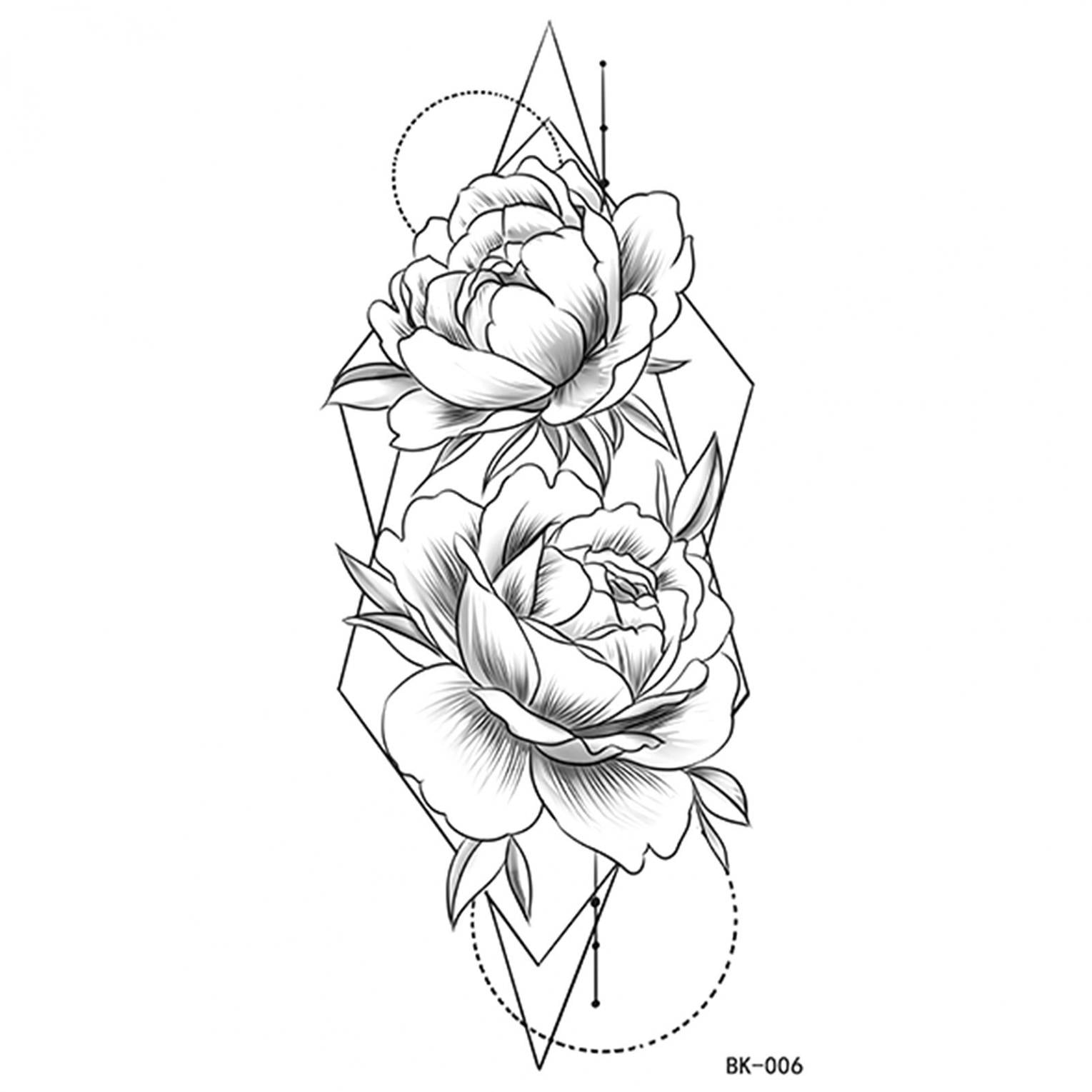 Old school (tattoo) Drawing Rose Sketch, rose, color, flower png | PNGEgg