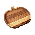 thumbnail image 1 of QISIWOLE Thanksgiving Pumpkin Wooden Serving Tray, Round Fall Harvest Charcuterie Board for Dining, 11.02 x 11.02 in Wood Serving Tray, for Thanksgiving Dinner Fall Table and Holiday Entertaining, 1 of 6