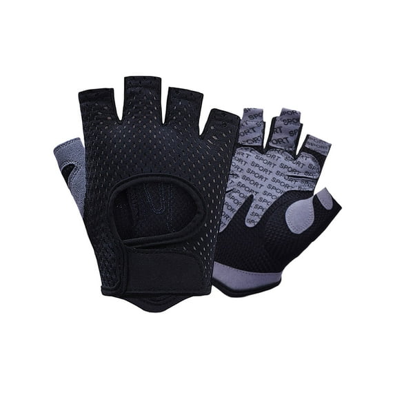 QISIWOLE Ventilated Weight Lifting Workout Gloves, Padded Breathable Mesh Half Finger Workout Gloves for Men and Women Gym Fitness, Cross Training, Hand Support & Weightlifting
